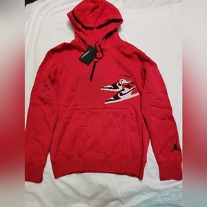 Mens, Red, Jordan Hoodie, Size Small Standard fit